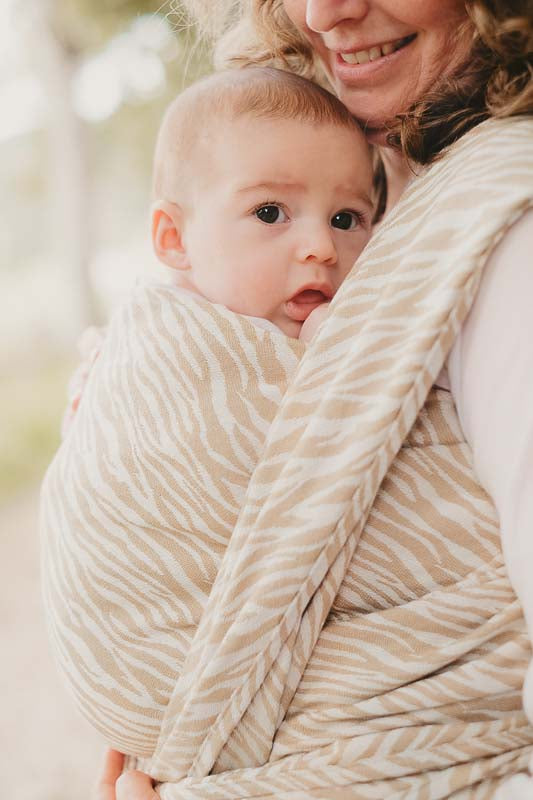 Écharpe de portage Jacquard, Zèbre beige