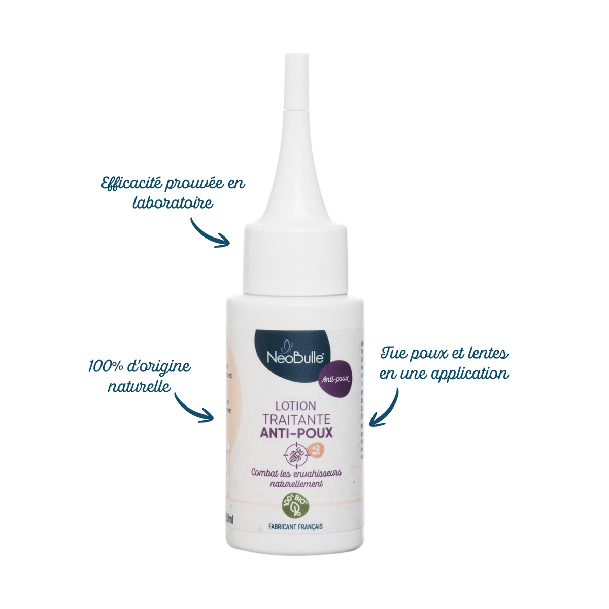Lotion anti-poux traitante naturelle
