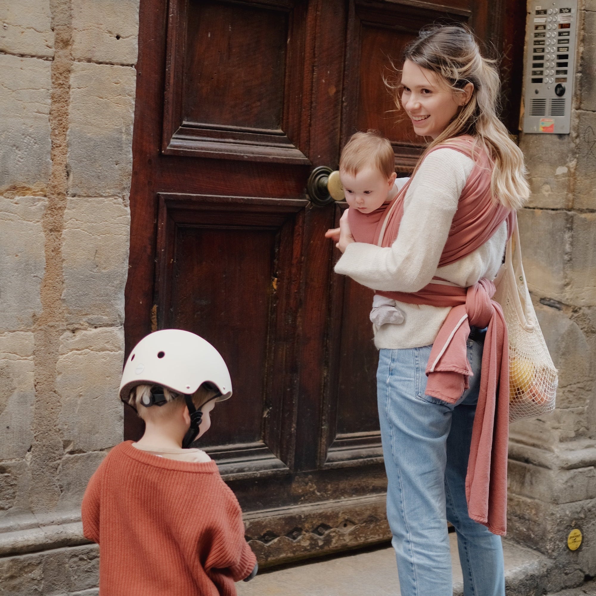 Écharpe de portage classique, terracotta