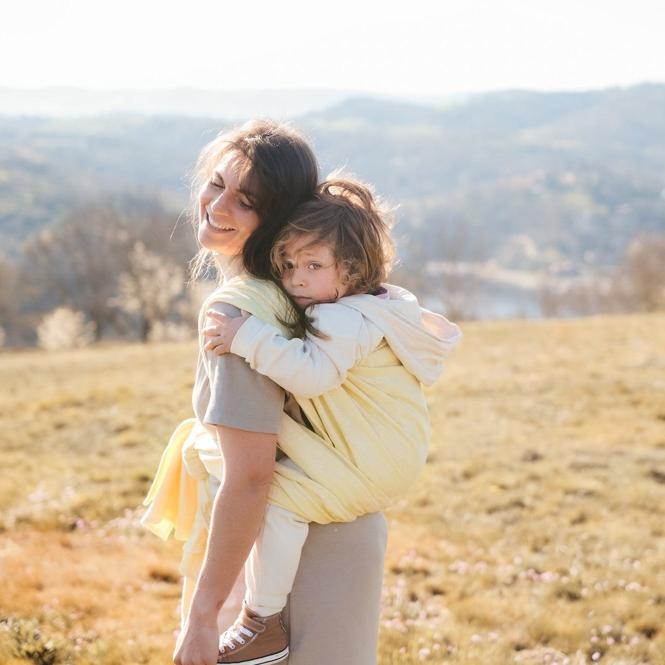 Écharpe de portage SeaCell®, Seigaiha Jaune