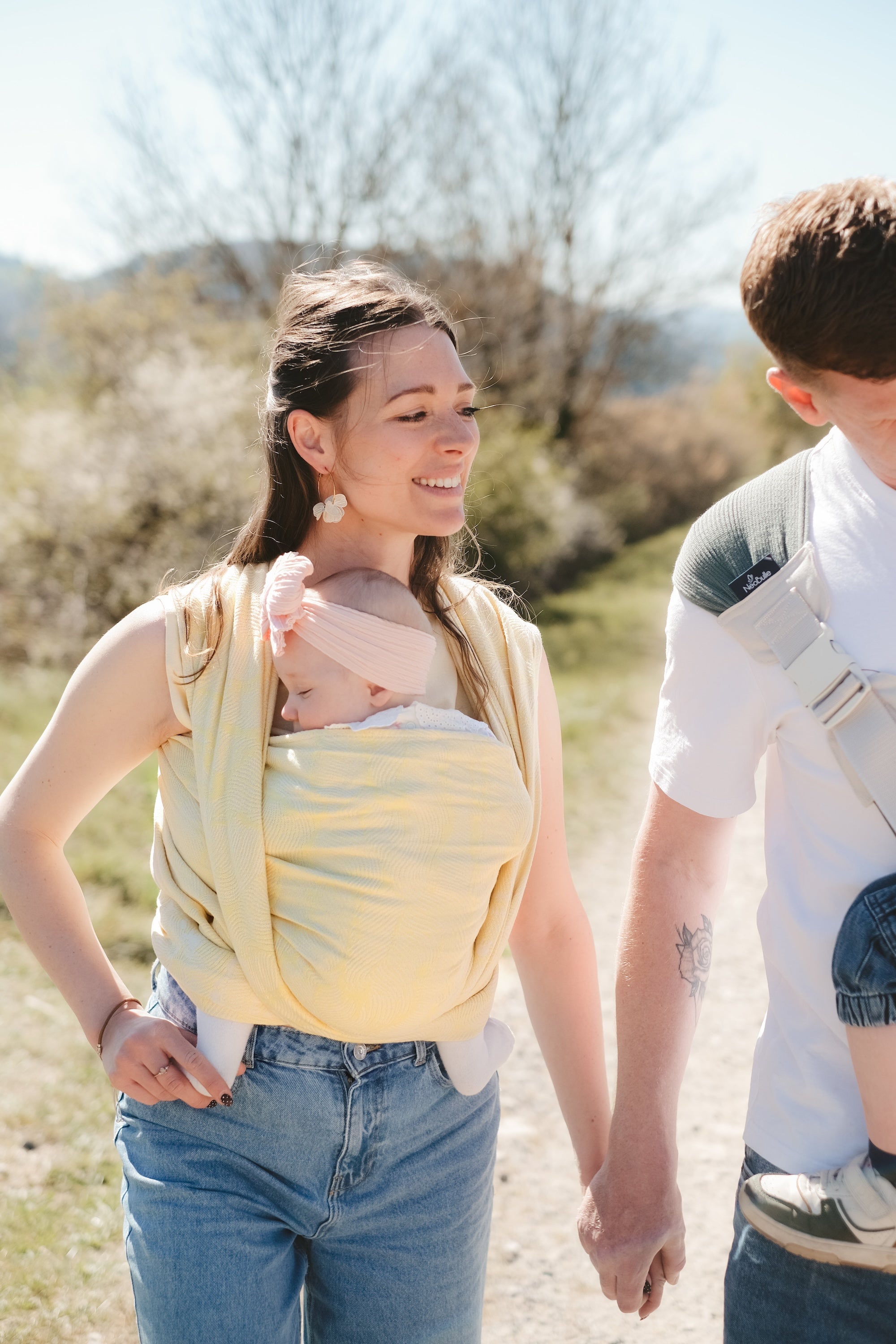 Écharpe de portage SeaCell®, Seigaiha Jaune