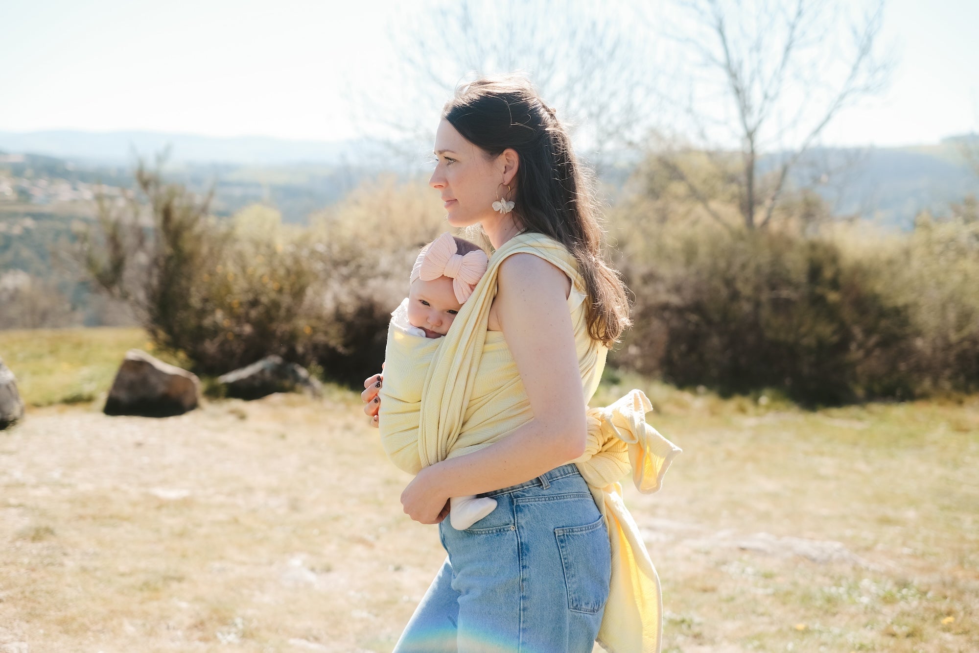 Écharpe de portage SeaCell®, Seigaiha Jaune