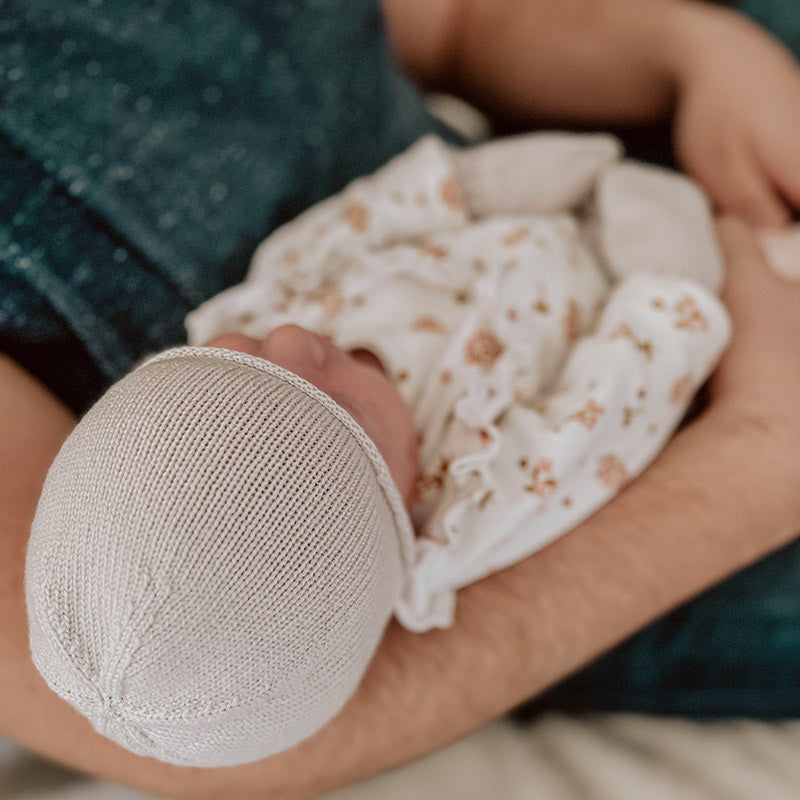 Lot Bébé, Bonnet et Gants, en laine, coloris Lin