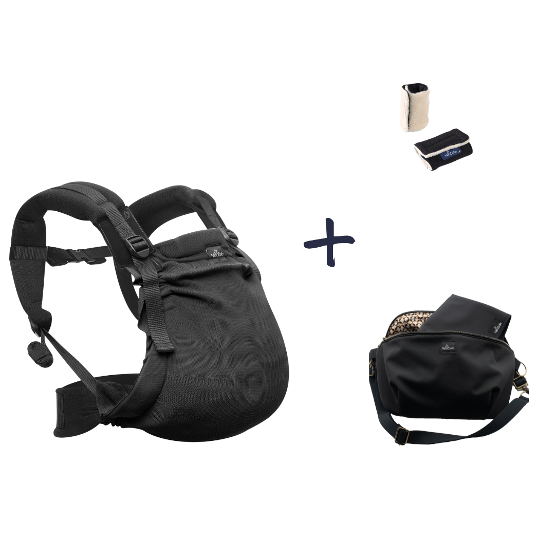 Pack Eco de 3 : My Néo, Noir + 2 protège bretelles, Double face + Banane lange en vadrouille