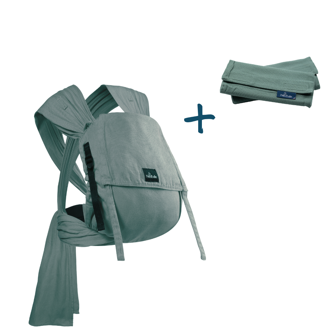 Pack Eco : P'tit evo, Vert eucalyptus + 2 pads P'tit confort, Vert eucalyptus