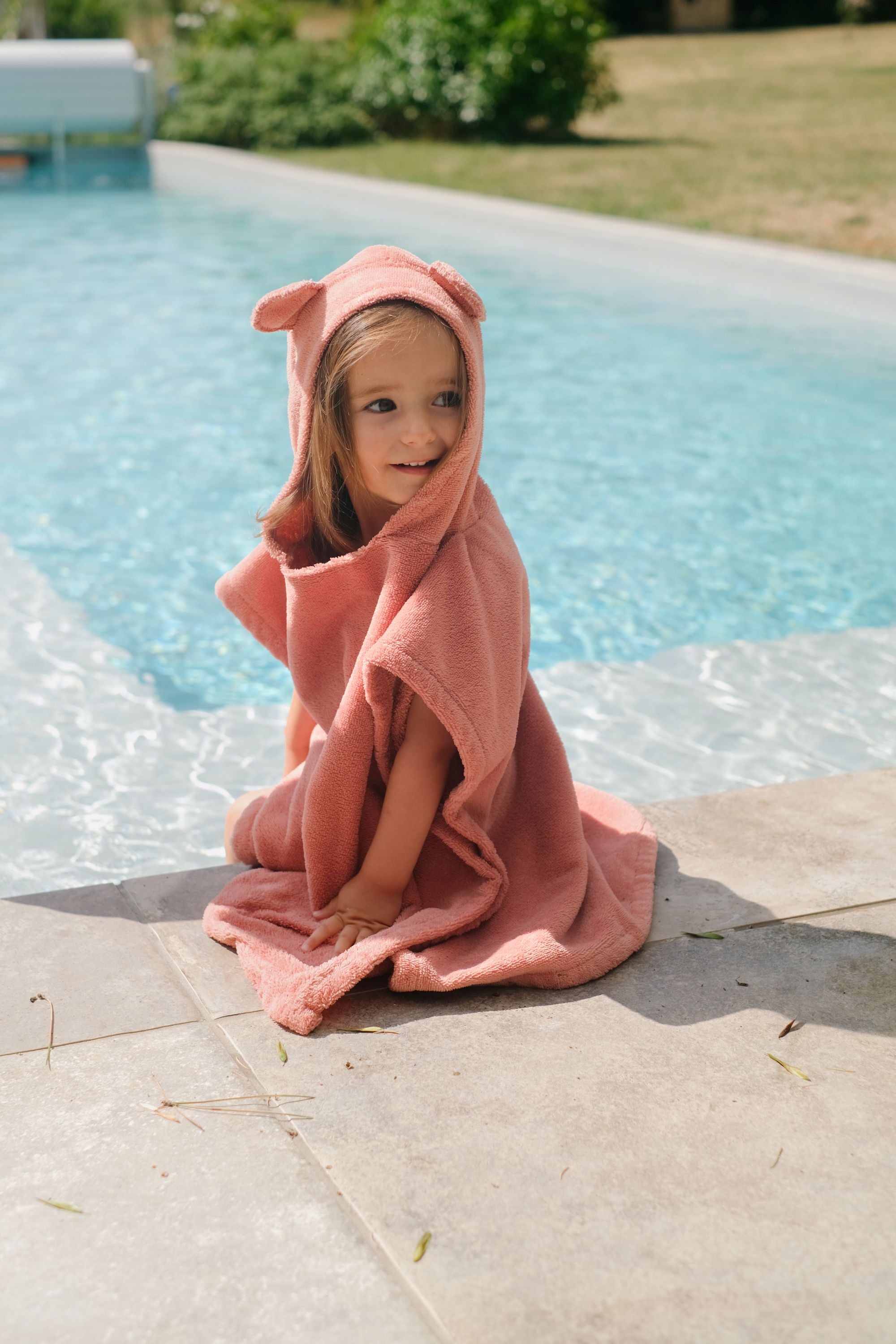 Poncho de bain enfant à capuche, Pêche
