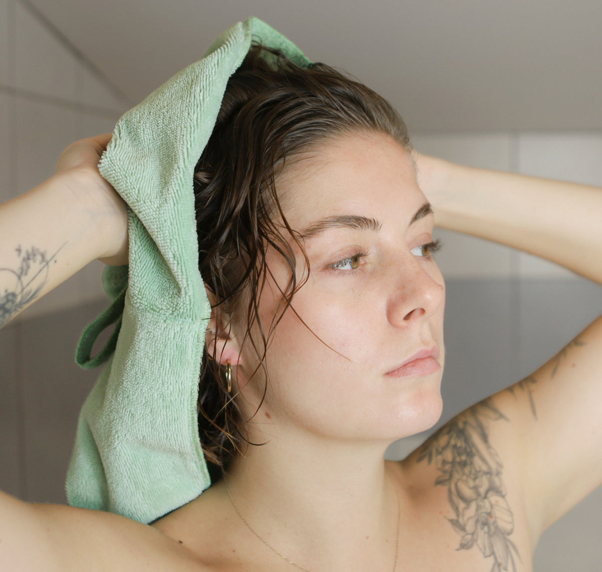 Serviette à cheveux, adulte, Amande