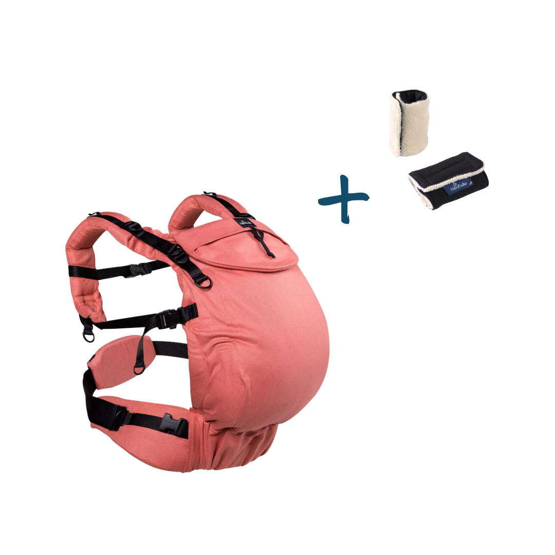 Pack Eco : Néo plus, Acajou + 2 protège bretelles, Double face