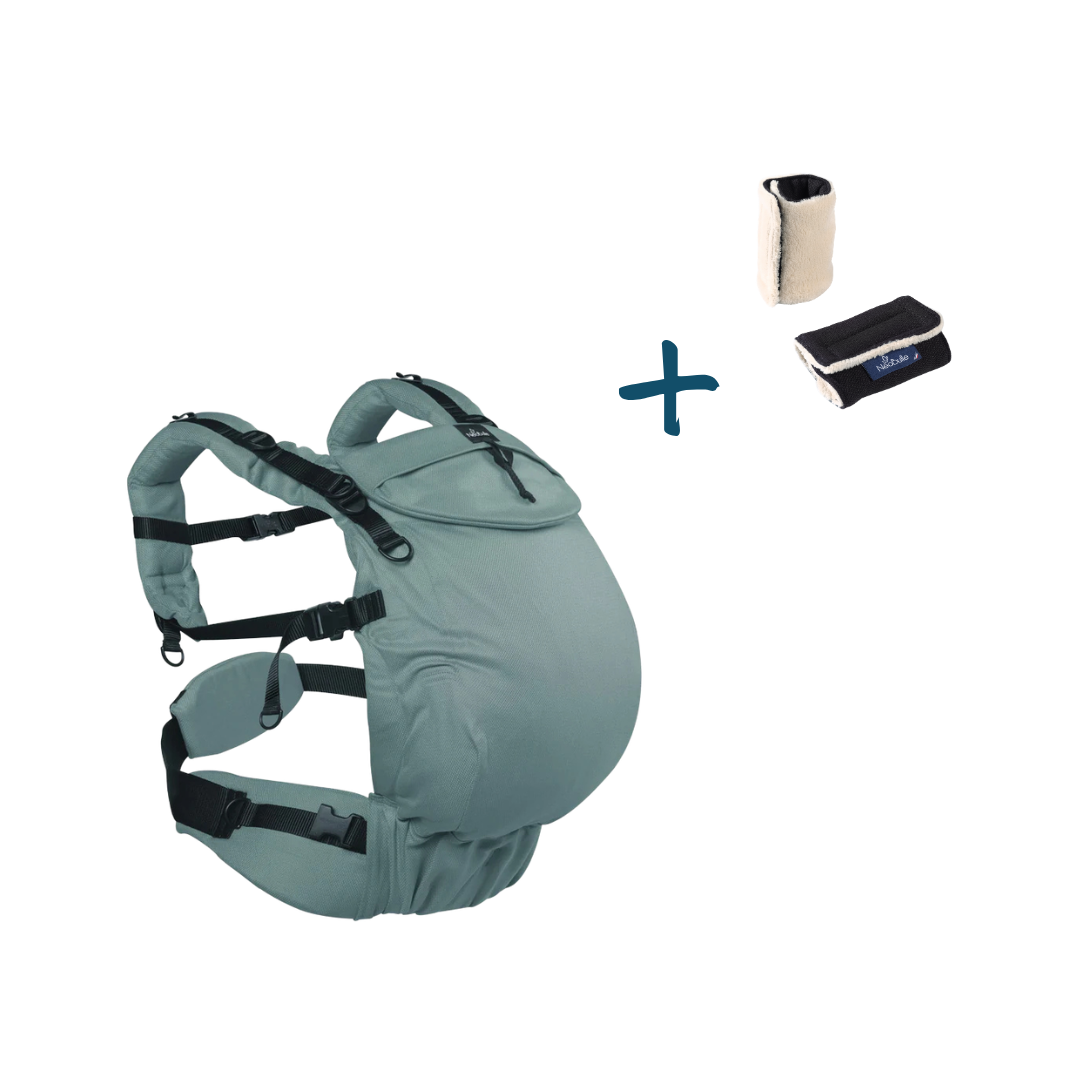 Pack Eco : Néo plus, Vert Eucalyptus + 2 protège bretelles, Double face