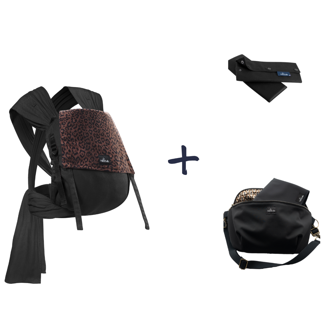 Pack Eco de 3 : P'tit evo, Léopard + 2 pads P'tit confort + Banane lange en vadrouille