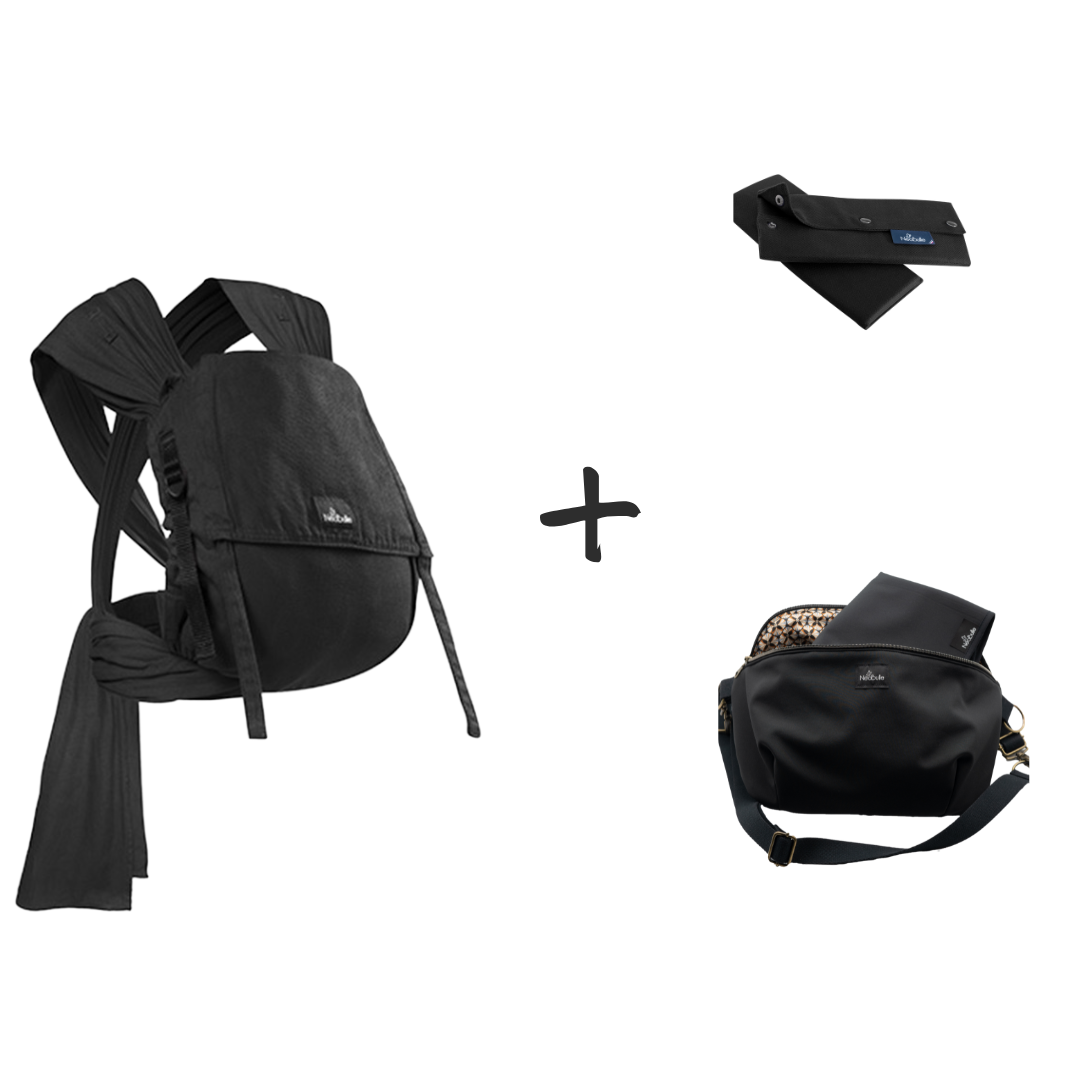 Pack Eco de 3 : P'tit evo, Noir + 2 pads P'tit confort + Banane lange en vadrouille