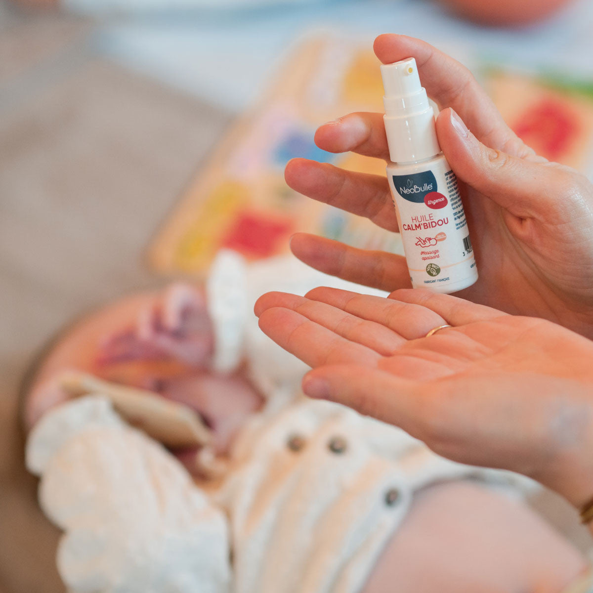 Huile Calm'bidou, massage apaisant