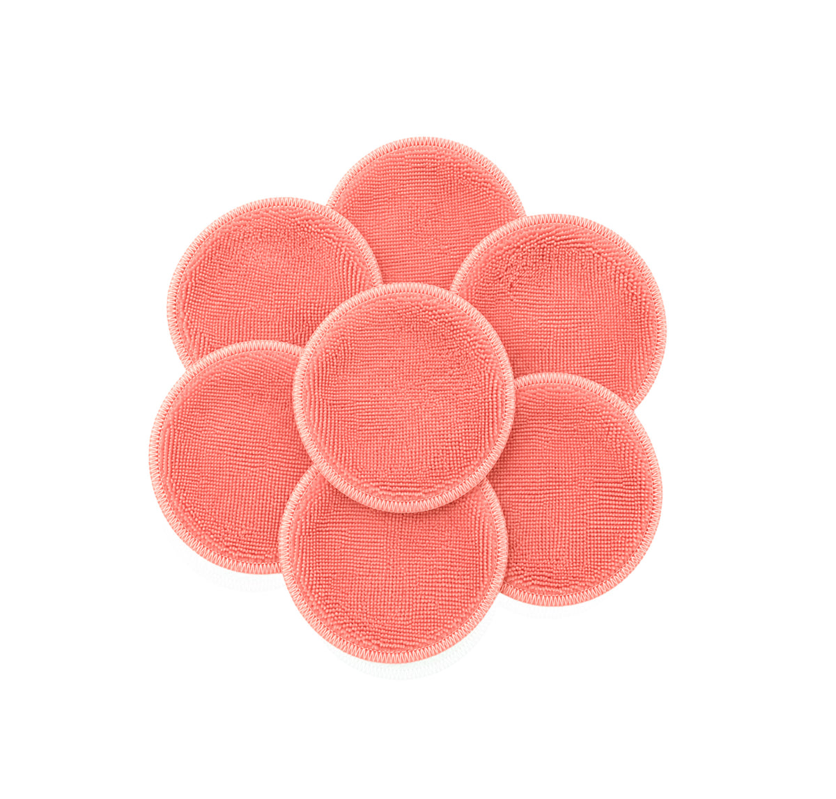 Lot de 7 Disques démaquillants, Pêche