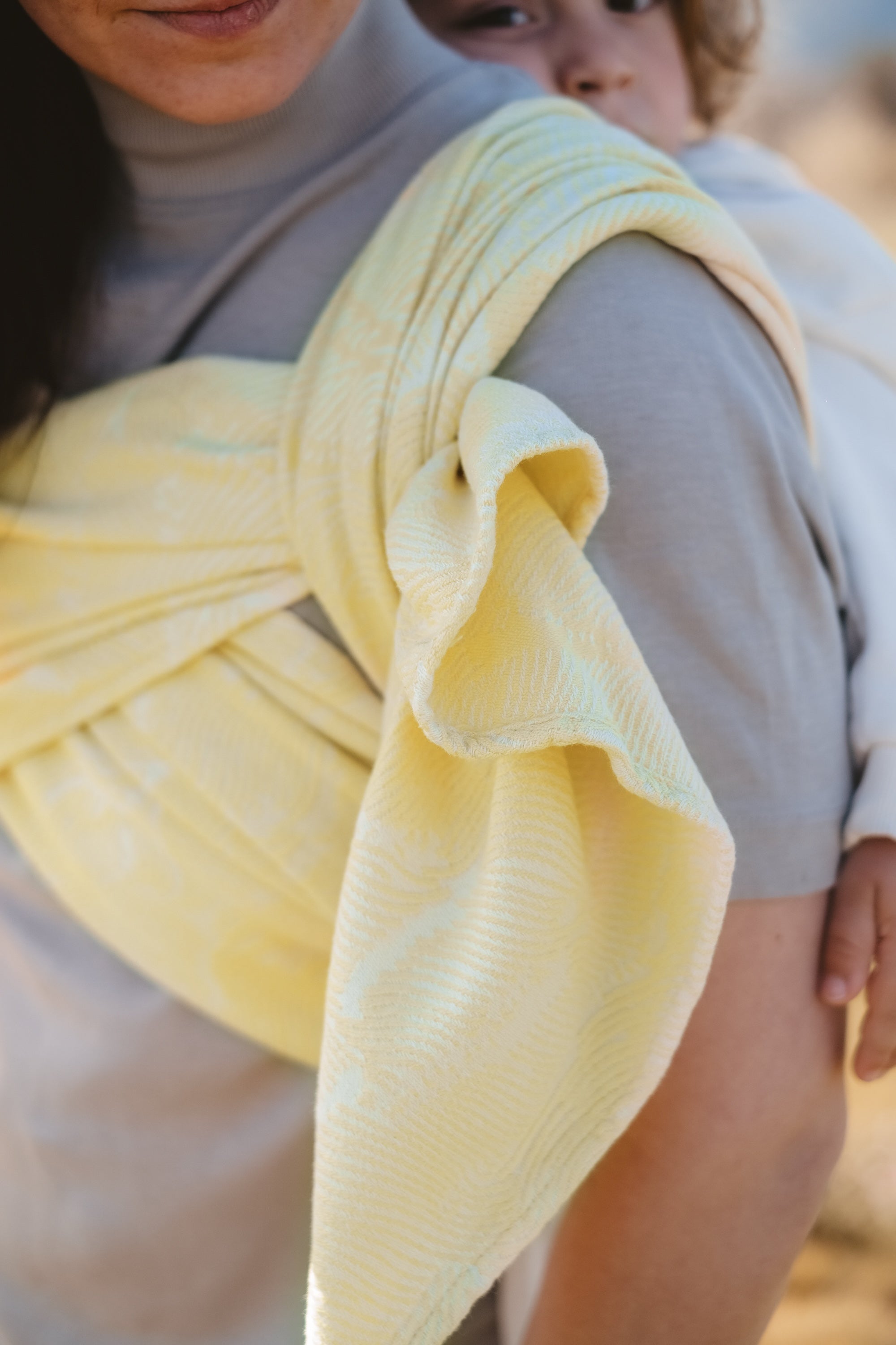 Écharpe de portage SeaCell®, Seigaiha Jaune