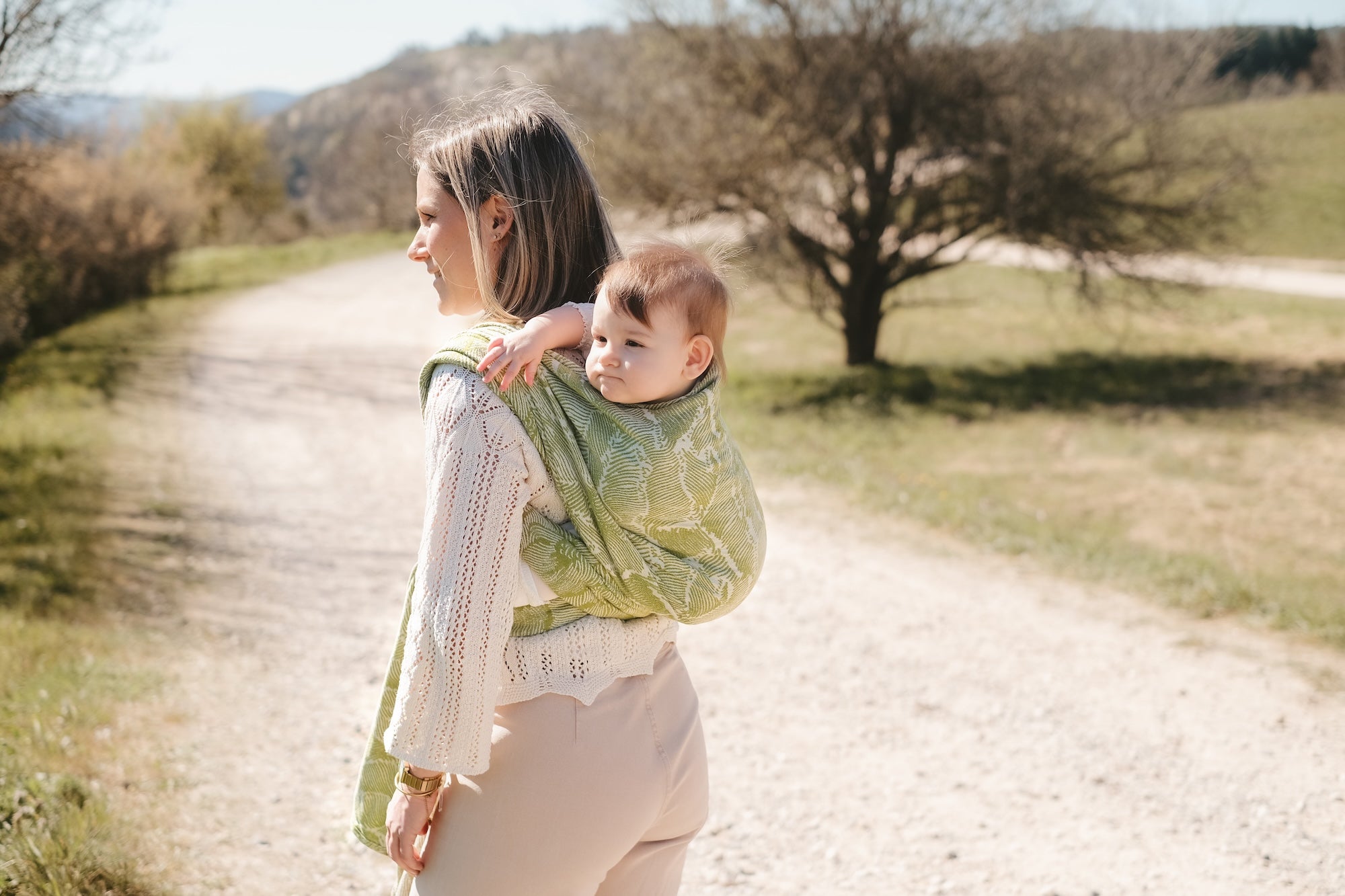 Écharpe de portage SeaCell®, Seigaiha Vert