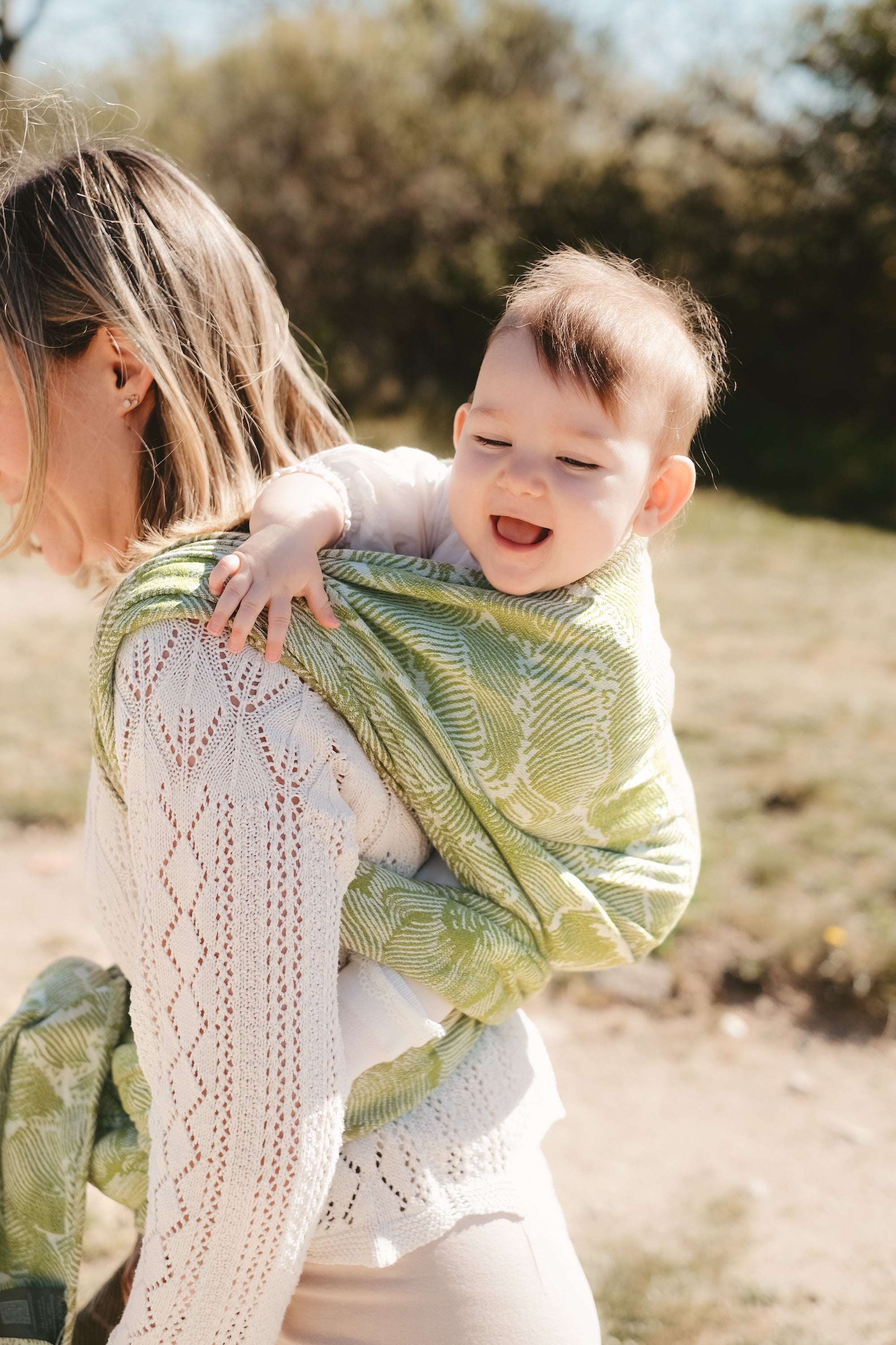 Écharpe de portage SeaCell®, Seigaiha Vert