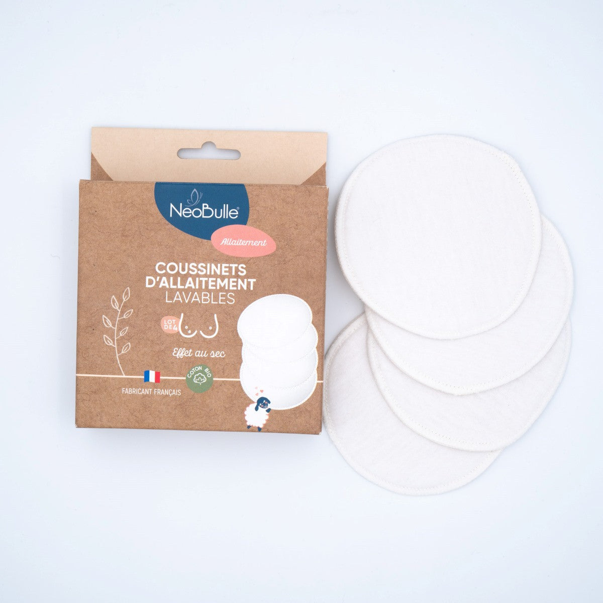 Coussinets D'allaitement Lavables 12 Pièces - Coton Absorbant 3 Couches - Confortables Et Réutilisables - Pour Maman Allaitante