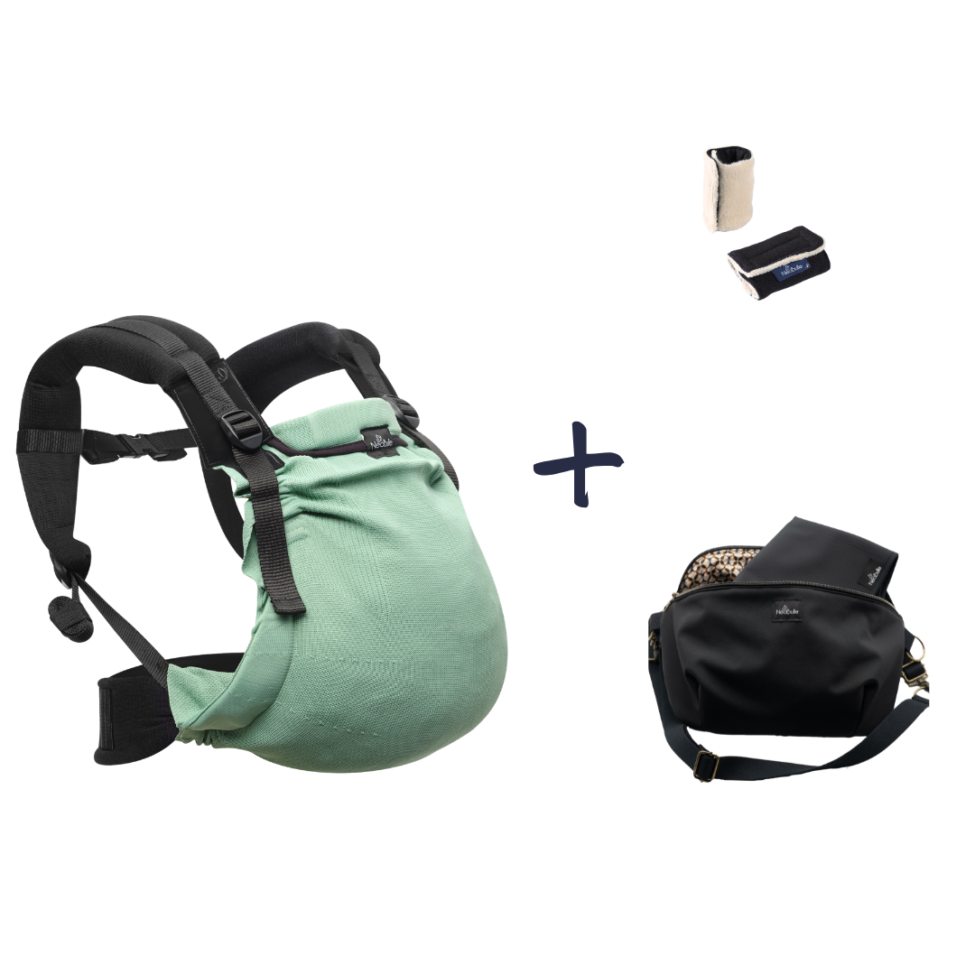 Pack Eco de 3 : My Néo, Vert + 2 protège bretelles, Double face + Banane lange en vadrouille