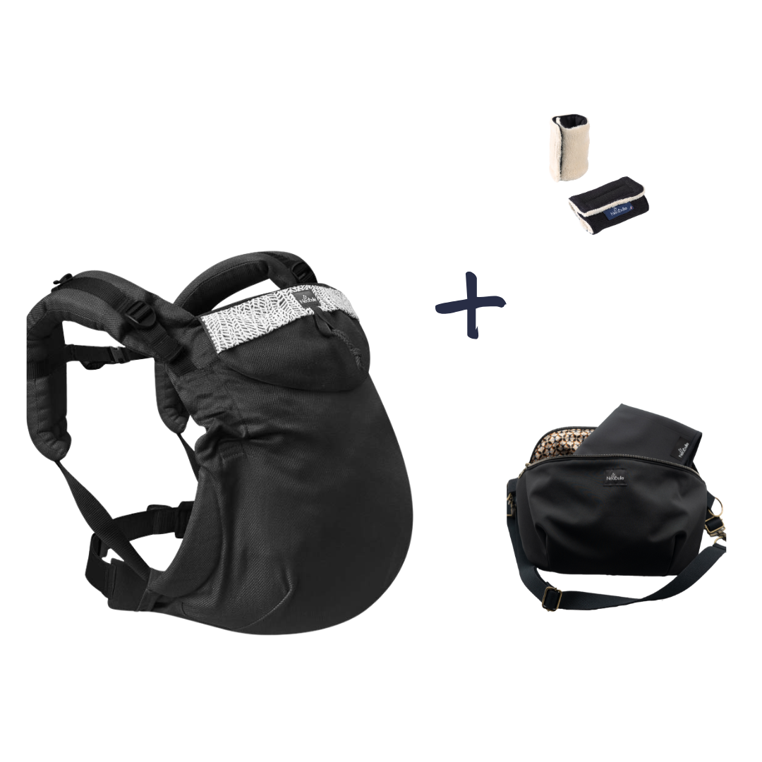 Pack Eco de 3 : Néo, Ebène + 2 protège bretelles, Double face + Banane lange en vadrouille