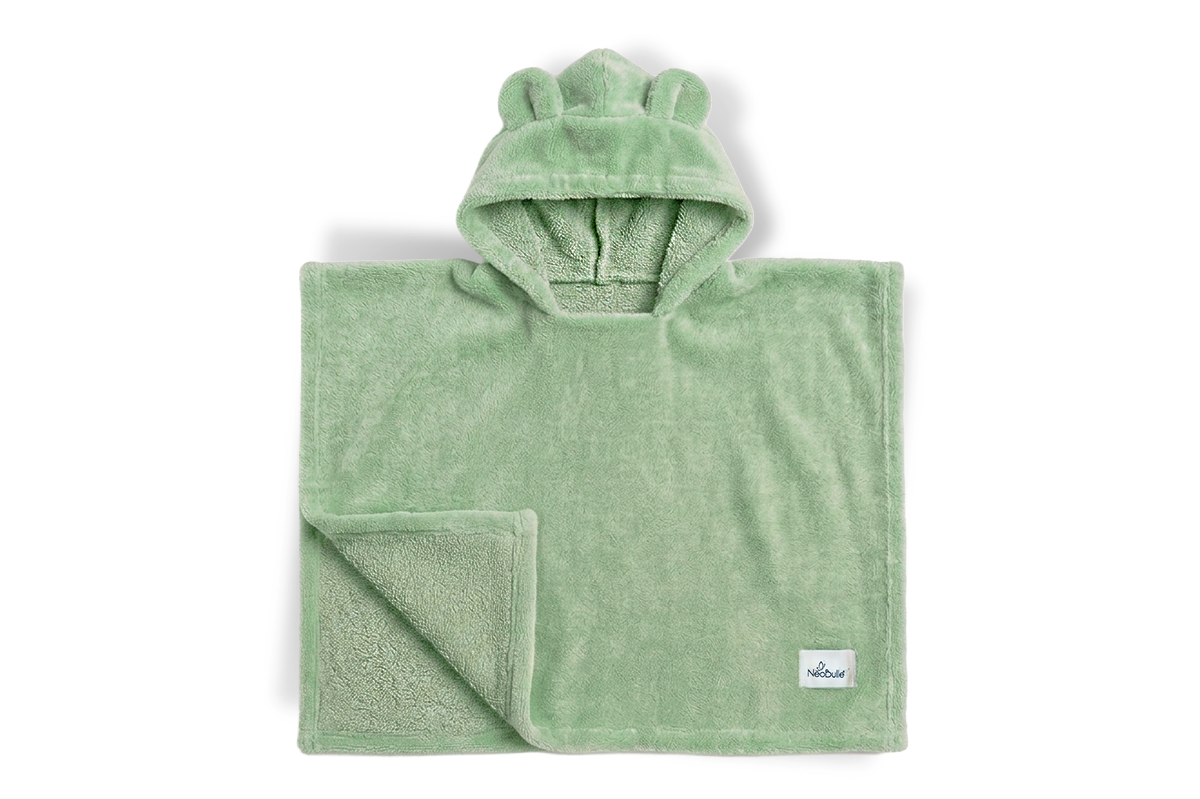Poncho de bain enfant à capuche, Amande
