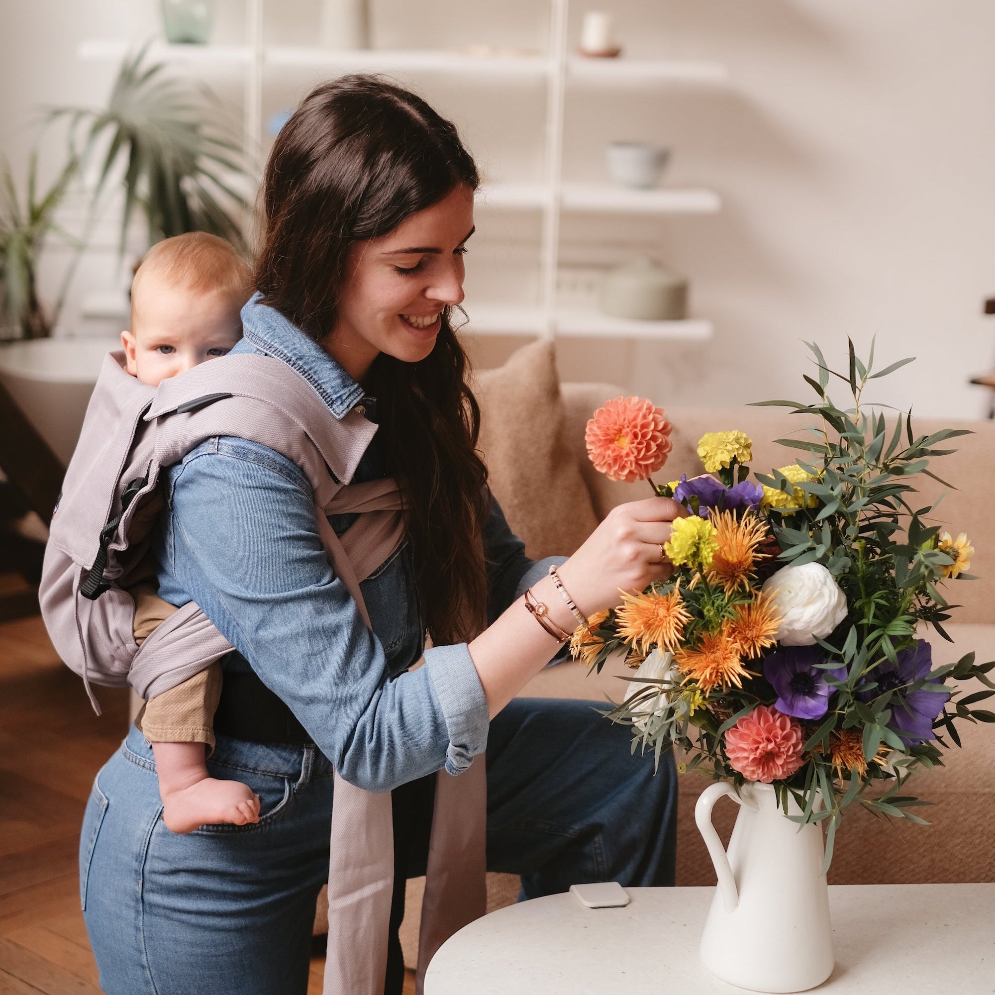 P'tit evo, Porte bébé à nouer, Plume